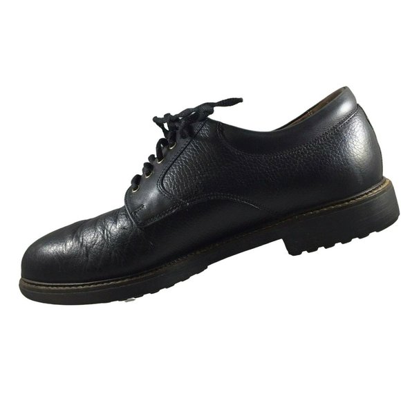 Neil M Shoes Mens 9.5 EEE Black Leather Derby Oxford Dress Casual Extra Wide - Picture 8 of 12